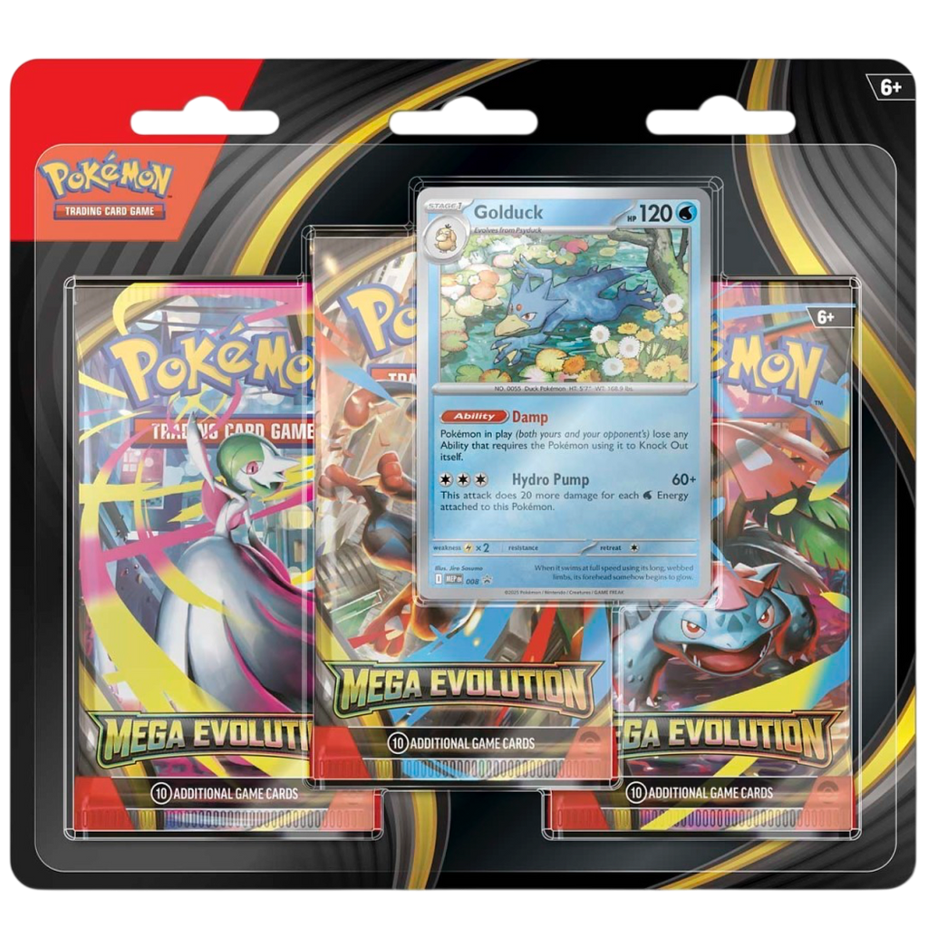 Pokémon TCG: Mega Evolution 3 Booster Packs & Golduck Promo Card