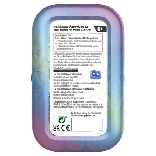 Pokémon TCG: Prismatic Evolutions Mini Tin (Glaceon)