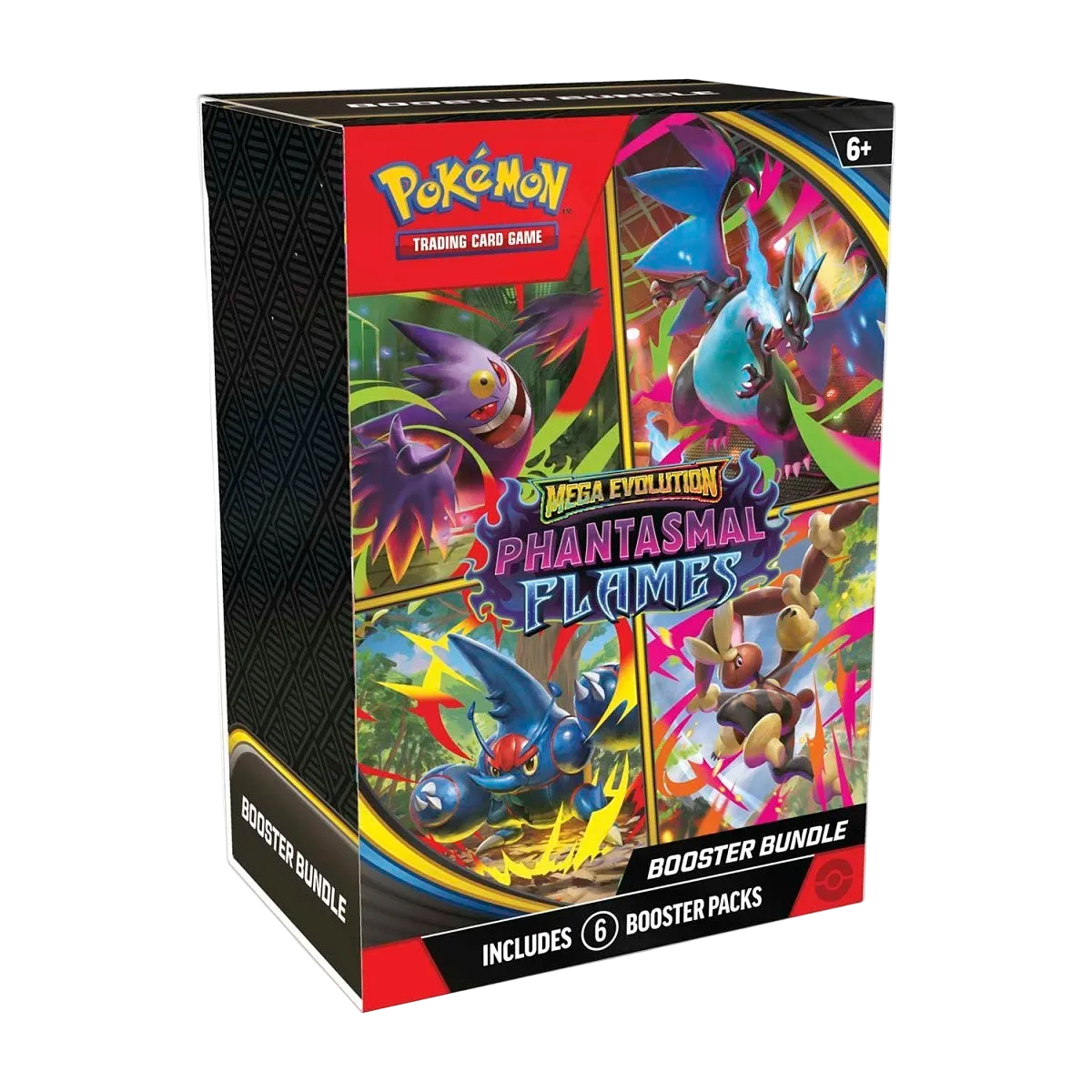 Pokémon TCG: Mega Evolution-Phantasmal Flames Booster Bundle (6 Packs)